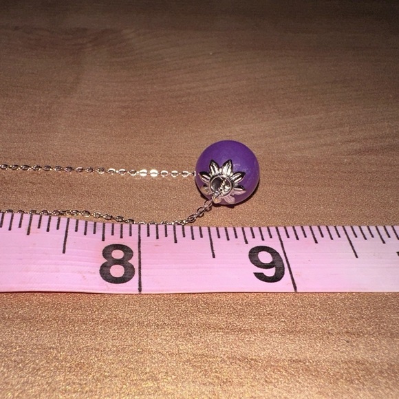 purple jade pendant with sterling silver chain by Jade of Yesteryear - Picture 12 of 12